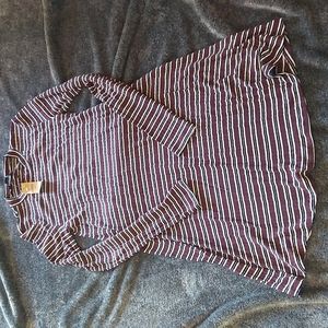 American Eagle Outfitters striped knit dress with back laced cut out